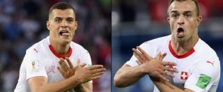 Copertina di Mondiali 2018, i ‘kosovari’ Xhaka e Shaqiri segnano alla Serbia e fanno il gesto dell’aquila. E Belgrado si arrabbia