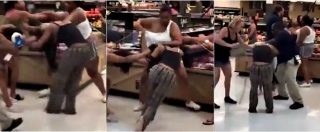 Copertina di Botte al supermarket: donne furiose tra i banchi della frutta. E le extension finiscono a terra