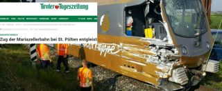 Copertina di Austria, treno deragliato: almeno due feriti gravi. Due vagoni capovolti, a bordo molti bambini