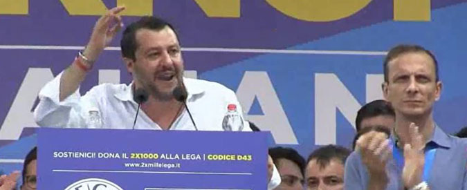 Copertina di Pontida 2018, Salvini: “Governeremo per altri 30 anni. Non ci faranno litigare con M5s”. Poi la stoccata ai “rosiconi”
