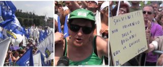 Copertina di Lega, nel pratone di Pontida senza Bossi i ministri “verdi” acclamati dai militanti del Sud – Videoracconto