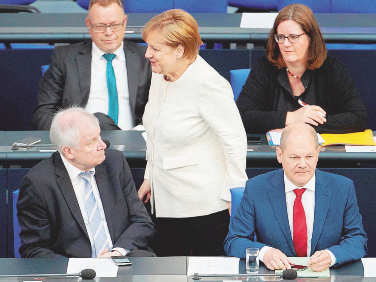 Angela Merkel con i ministri Horst Seehofer e Olaf Scholz - Ansa Lo “scaricabarile” Germania-Austria inguaia l’Italia