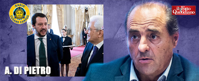 Copertina di Fondi Lega, Di Pietro: “Mattarella riceve Salvini? Mi amareggia, è atto di debolezza. M5s? Silenzio omertoso”