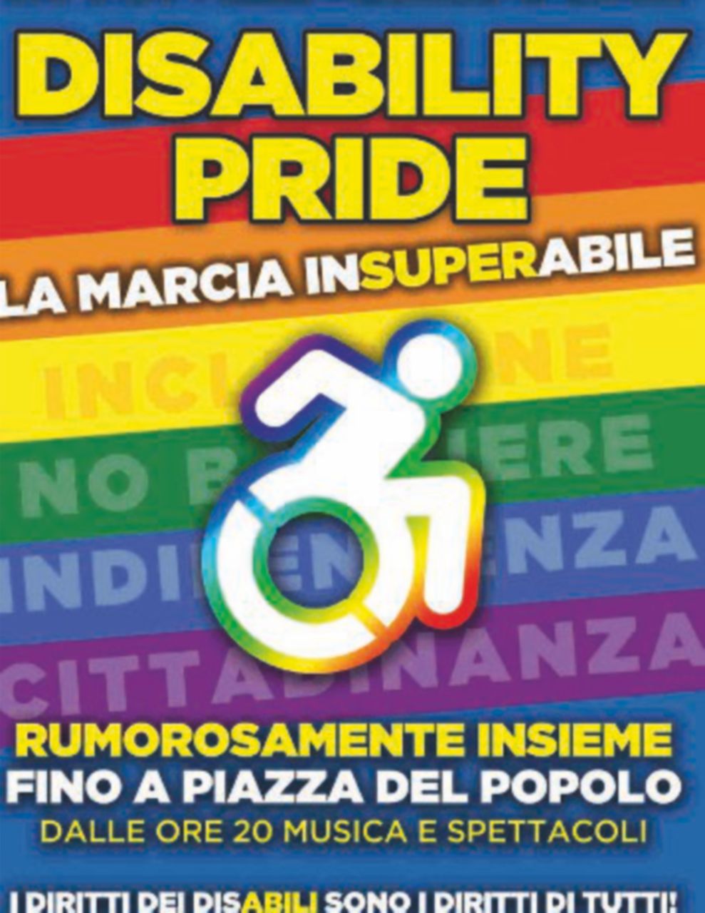 Disability Pride. Domani sfila il corteo per i diritti Disability Pride. Domani sfila il corteo per i diritti