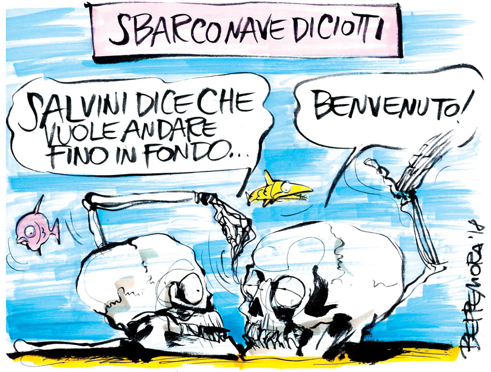 Copertina di La vignetta di Beppe Mora