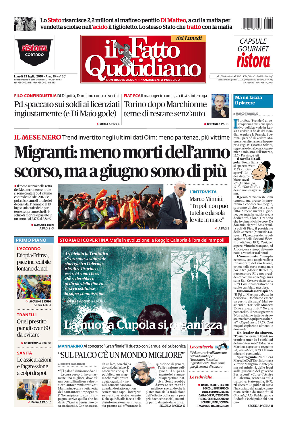Prima Pagina Il Fatto Quotidiano -