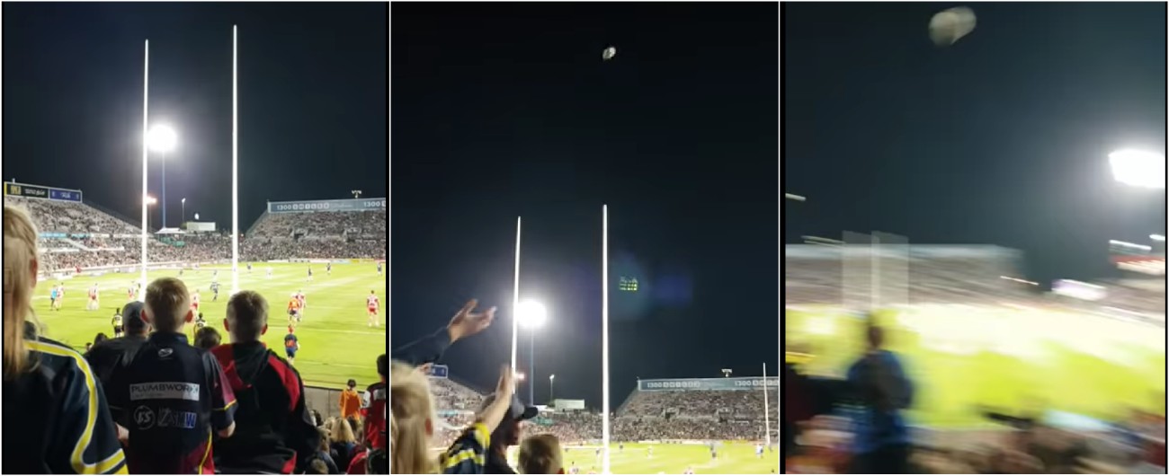 Copertina di “Arriva, arriva, arriva… ho no!”, ecco dove finisce l’ovale calciato dal campo di rugby