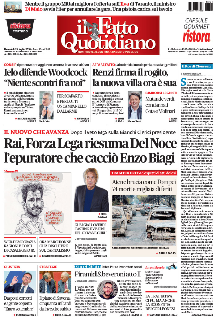 Rai, Forza Lega riesuma. Del Noce l’epuratore che cacciò Enzo Biagi