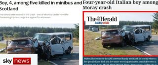 Copertina di Scozia, un bambino di 4 anni e una donna italiani tra i 5 morti in un incidente stradale. Altre cinque persone ferite