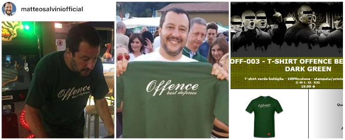 Salvini, spot alla t-shirt della destra nera In catalogo anche la Decima Mas e le SS