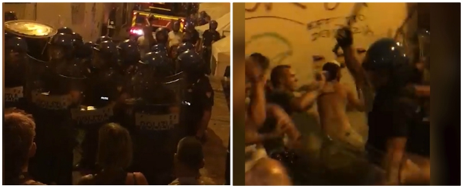 Copertina di Livorno, cariche della polizia per lo striscione anti-partiti. Nogarin: “Reazione fuori misura, nessuno innocente”