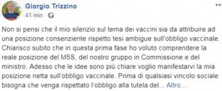 Copertina di Vaccini, il medico-deputato M5s Trizzino: “No deroga dell’obbligo. Mai visto bimbi morire per complicanze. Per morbillo sì”