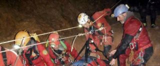 Copertina di Udine, salvato lo speleologo rimasto intrappolato nella grotta per tre giorni