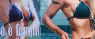 Copertina di Michelle Hunziker: stesso bikini e stessa posa. Dopo 20 anni l’effetto è lo stesso