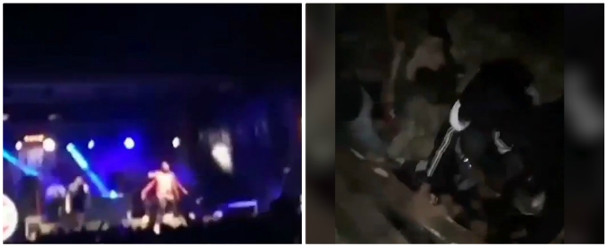 Copertina di Spagna, cede passerella durante un concerto rap a Vigo: più di 300 feriti