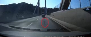 Copertina di Ponte Morandi, crepa nell’asfalto dove è crollato il viadotto: spunta il video di due giorni prima del disastro