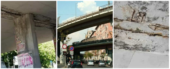 Copertina di Roma, dopo Genova si torna a chiedere l’abbattimento della Tangenziale Est: “Ha quasi 50 anni. Piovono calcinacci”
