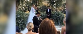 Copertina di Matrimonio Chiara Ferragni-Fedez, la sposa in abito bianco e lungo velo. La cerimonia a Dimora delle Balze