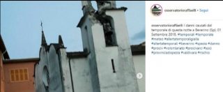 Copertina di La Spezia, crolla parte del campanile della chiesa a Beverino: colpito da un fulmine