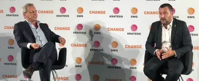 Copertina di Salvini: ‘Andai da Trump perché dicevano fosse evasore e pervertito’. Mentana scherza: ‘Non avevi bisogno di andare così lontano’