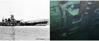Copertina di La corazzata Roma a 1000 metri di profondità: lo spettacolare video della nave da battaglia affondata dai tedeschi nel ’43