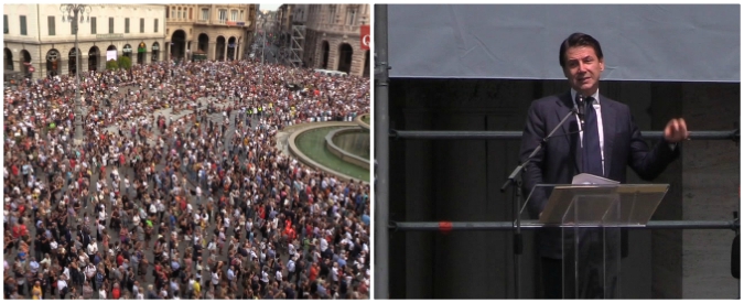 Copertina di Ponte Morandi, Conte applaudito a un mese dal crollo: “Non abbiamo ceduto al ricatto di affidare ad Autostrade la ricostruzione”