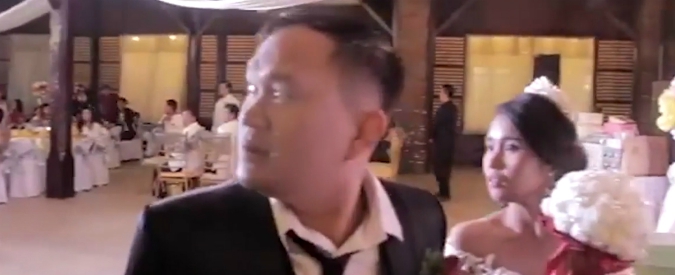 Copertina di Il tifone sorprende una coppia di sposi all’altare: blackout e paura alla cerimonia. Le immagini