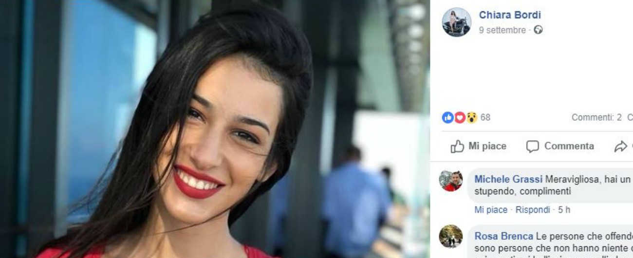 Copertina di Chiara Bordi, insultata la concorrente disabile di Miss Italia: “Ti votano solo perché storpia”