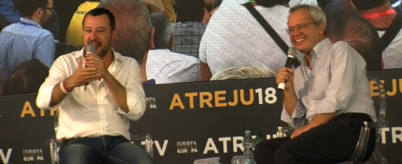 Copertina di Salvini e la gag con Mentana: “Candidati centrodestra alle Regioni? Decisi a cena da Calenda”