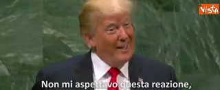 Copertina di Trump: “In due anni raggiunto obiettivi migliori di qualsiasi predecessore”. E l’assemblea dell’Onu scoppia a ridere