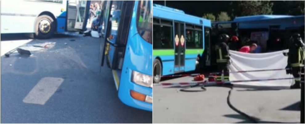 Gazzaniga (Bergamo), scontro tra bus all’uscita da scuola: morto un ragazzino. L’incidente ripreso da uno studente