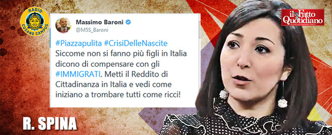 Copertina di M5s, sessuologa Spina: “Reddito di cittadinanza? Ha ragione il deputato Baroni, si farà più sesso. Osservazione pertinente”