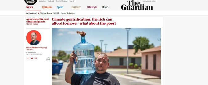 Lo ha detto anche il Guardian: gli americani sono i prossimi migranti climatici