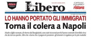 Copertina di Colera a Napoli, De Giovanni contro Feltri: “Gli auguro di non ammalarsi”. Odg: “Esempio di come non si fa giornalismo”