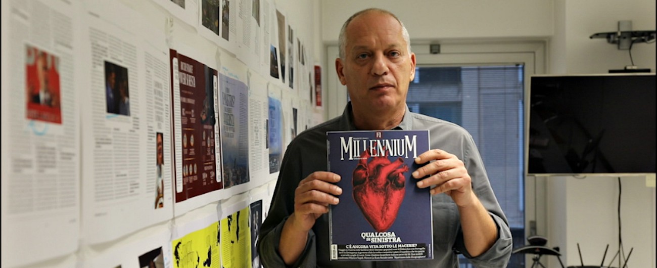 Copertina di Fq Millennium, Peter Gomez presenta il nuovo numero: “Qualcosa di sinistra”. Da sabato 6 ottobre in edicola