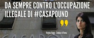 Copertina di Raggi contro Casapound dopo rinvio del blitz della Finanza: ‘Orgogliosamente antifascista’. La replica: ‘Pulisca la città’