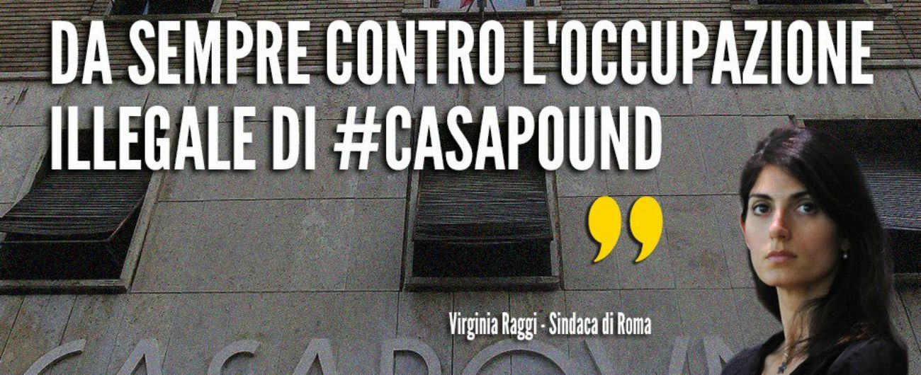 Raggi contro Casapound dopo rinvio del blitz della Finanza: ‘Orgogliosamente antifascista’. La replica: ‘Pulisca la città’