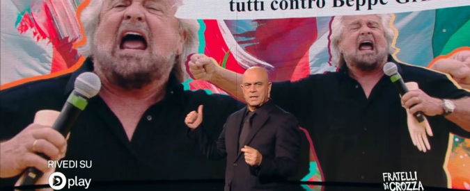 Copertina di Crozza a Grillo: “Io sto con te, ma avverti quando fai satira e quando il politico. Perché ora fai parte del potere”