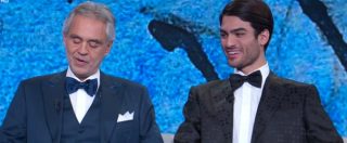 Copertina di Andrea e Matteo Bocelli a Che tempo che fa. Il figlio: “Non osavo cantare davanti a mio padre”. E lui: “Ha talento”