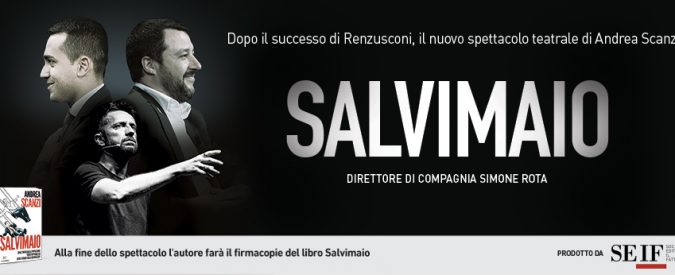 Salvimaio, il nuovo spettacolo di e con Andrea Scanzi. Le date del tour