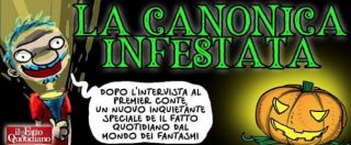 Copertina di La canonica infestata, lo speciale di Mario Natangelo su Halloween. Oggi in edicola con Il Fatto Quotidiano