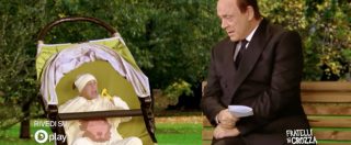 Copertina di Leognez incontra Berlusconi ai giardinetti, il siparietto è esilarante: “Voglio le tetta della mamma…”. “Anche io”