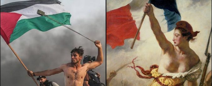 Palestina, l’uomo della foto come il dipinto di Delacroix. Ma stavolta l’arte distrae