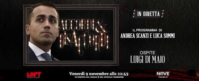 Copertina di Accordi&Disaccordi, ospite il vicepremier Luigi Di Maio in diretta su Nove venerdì 9 novembre alle 22.45