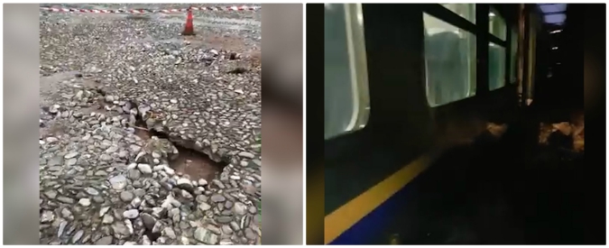 Copertina di Portofino, isolato il borgo dei vip per il maltempo: cede la piazzetta. E a Santa Margherita Ligure deraglia un treno