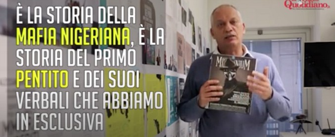 Copertina di Fq Millennium, Peter Gomez presenta il numero di novembre: “Mafia nigeriana. Storie di sangue e polvere da sparo”