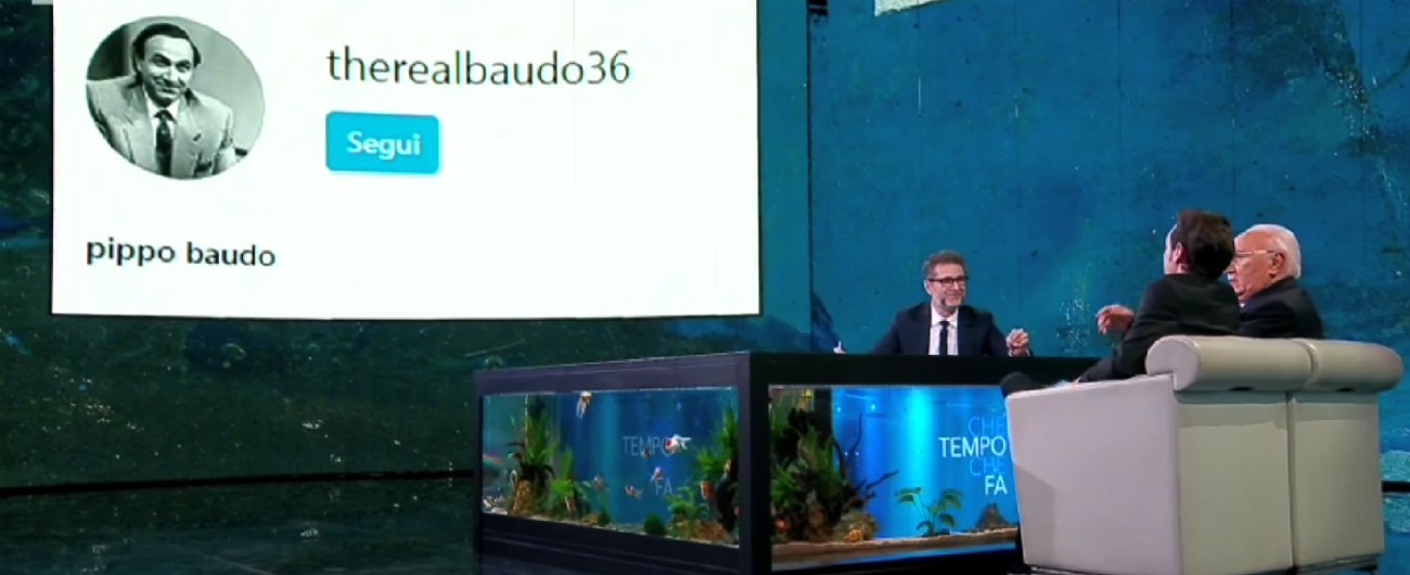 Copertina di Che tempo che fa, Fabio Rovazzi apre il profilo Instagram di Pippo Baudo: 40mila follower in una serata