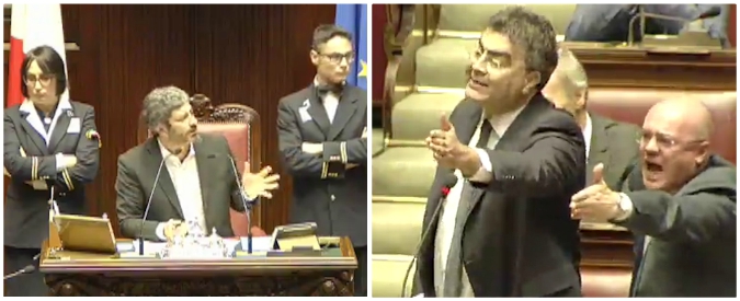 Copertina di Camera, giallo su gesto di Conte ai banchi del Pd. Fiano: “Si è rivolto a me?”. E lui: “Ma che sta dicendo?”. Bagarre in Aula