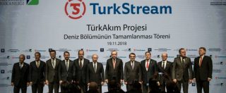 Copertina di Putin da Erdogan per inaugurare il Turkstream: celebrato il predominio russo nella geopolitica dell’energia