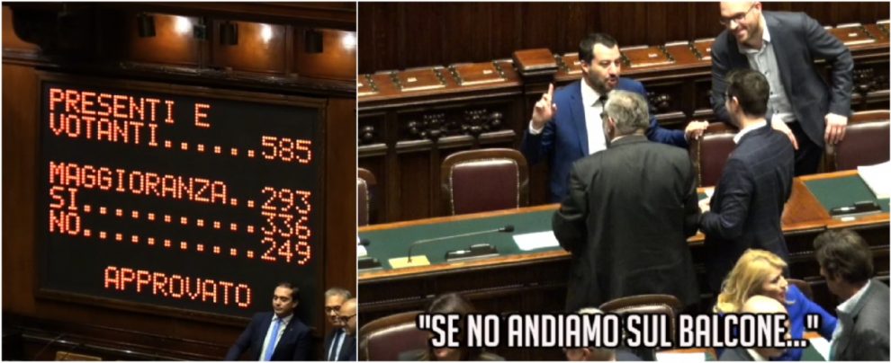 Dl Sicurezza, passa la fiducia. E Salvini fa le prove di esultanza: “Sobrietà ragazzi… o saliamo sul balcone?”